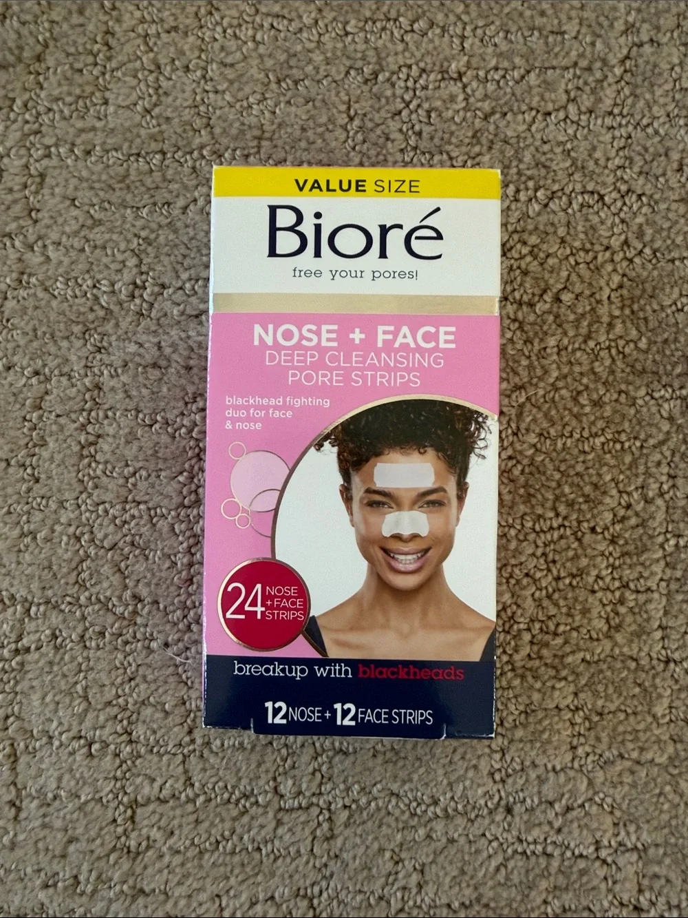 Bioré Nose + Face Deep Cleansing Pore Strips (24 Count) - NEW